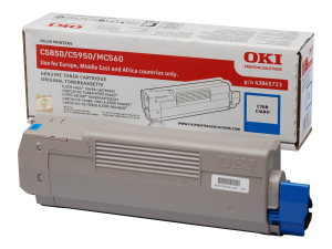 TONER OKI C5850/C5950 BLEU CYAN 6000 pages