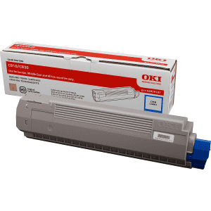 TONER OKI C810/C830 series CYAN 8000 Pages 44059111