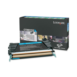 TONER LEXMARK C736H1CG CYAN PREBATE pour C736/X736/X738 10000 Pages