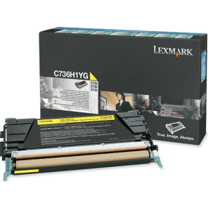 TONER LEXMARK C736H1YG JAUNE PREBATE pour C736/X736/X738 10000 Pages