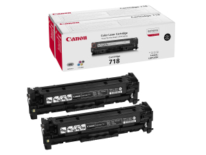 TONER CANON 718BKVP NOIR pour LBP7200 2x3400 Pages - boîte de 2 - boîte de 2