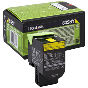 TONER LEXMARK 802Y YELLOW pour CX310N 1000 Pages 80C20Y0