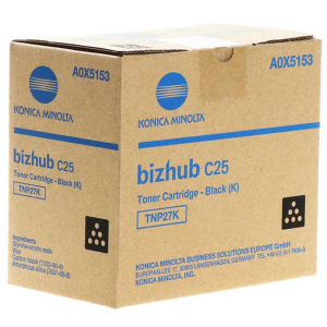 TONER KONICA-MINOLTA TNP-27K NOIR pour BIZHUB C25 6000 Pages