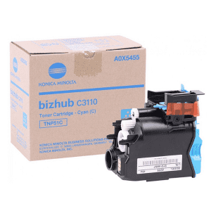 TONER KONICA-MINOLTA TNP51C CYAN POUR BIZHUB C3110 5000 Pages