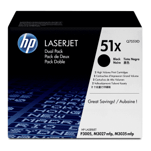 TONER HEWLETT-PACKARD Q7551X NOIR LJP3005/M3027/M3035 13000 Pages 51X