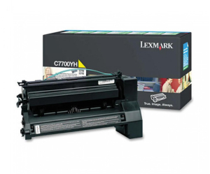 TONER LEXMARK C7700YH JAUNE PREBATE pour C770/C772 10000 Pages