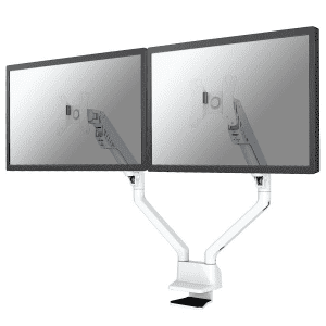 BRAS SUPPORT ECRAN POUR 2 LCD BLANC A FIXER NEWSTAR FPMA-D750DWHITE