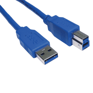 CABLE DE CONNEXION USB 3.0 AB MALE/MALE 3m BLEU