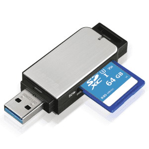 LECTEUR DE CARTES USB 3.0 POUR SD/MICRO SD ARGENTE