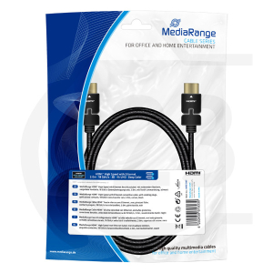 CABLE HDMI MEDIARANGE 2M CONTACT OR COMPATIBLE 4K 18 M/B SECONDE