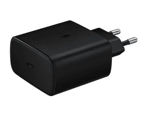 CHARGEUR DE TELEPHONE ULTRA RAPIDE SAMSUNG AVEC CABLE USB-C 45W NOIR