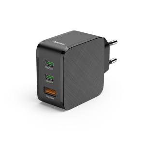 CHARGEUR MURAL RAPIDE 3 PORTS USB 65W NOIR