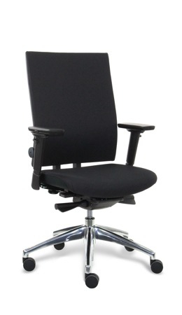 FAUTEUIL 787 COMFORT AVEC ACCOUDOIRS REGLABLES TISSU NOIR