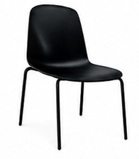 CHAISE EN POLYPROPYLENE EPOCA 4 PIEDS NOIR