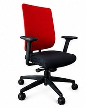 FAUTEUIL SEDUS BLACK DOT AIR ASSISE NOIR DOSSIER ROUGE ACCOUDOIR