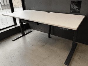 BUREAU THALES BASIC 160x80cm ASSIS/DEBOUT BLANC