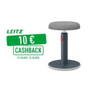 TABOURET ERGONOMIQUE ASSIS/DEBOUT LEITZ ERGO COSY 2 EN 1 GRIS