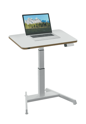 PETIT BUREAU ELECTRIQUE ASSIS-DEBOUT BLANC LEITZ ERGO