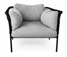 FAUTEUIL CAN 1 PLACE STRUCTURE EN FIBRE DE POLYESTER RECYCLE L98xP89xH.82cm PIETEMENT NR TISSU GR