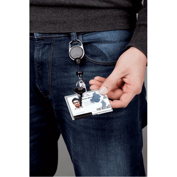 ETUI DE PROTECTION 1 CARTE RFID SECURE ARGENT DURABLE 54/86 - boîte de 10