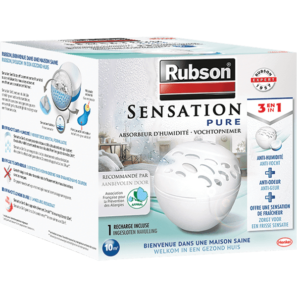 RUBSON - Rubson 4 recharges absorbeur d'humidité Aero 360° anti odeurs -  Lot de 4 recharges absorbeur humidité Rubson AERO 360 contre l� -  Livraison gratuite dès 120€
