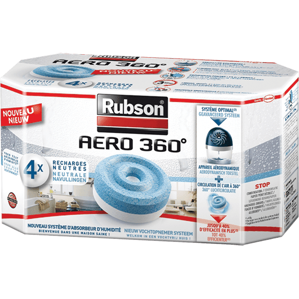 2 recharges Rubson pour absorbeur d'humidité Aéro 360