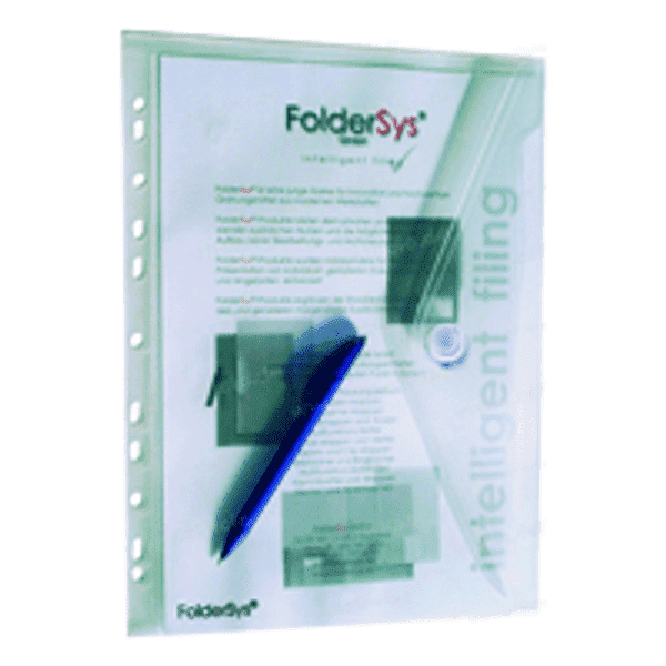 Cahier à pochettes plastiques PP FolderSys, pour format A4, 10