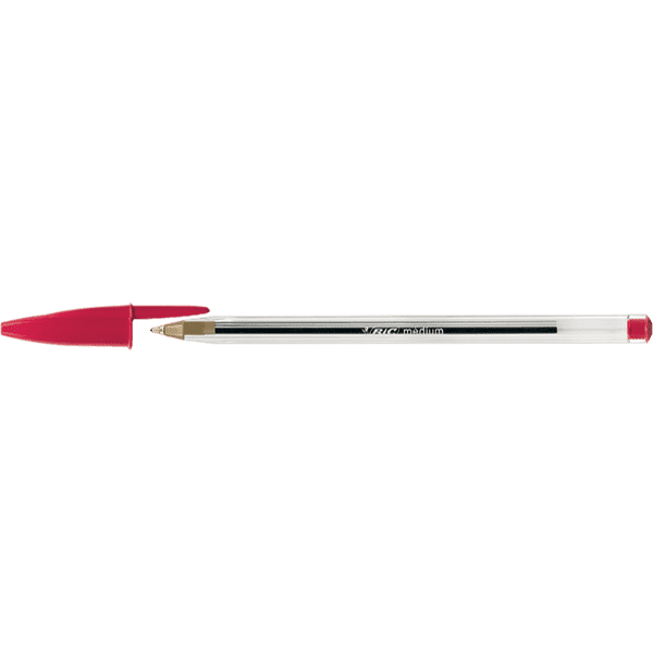 Bic stylo bille Cristal Medium, rouge sur