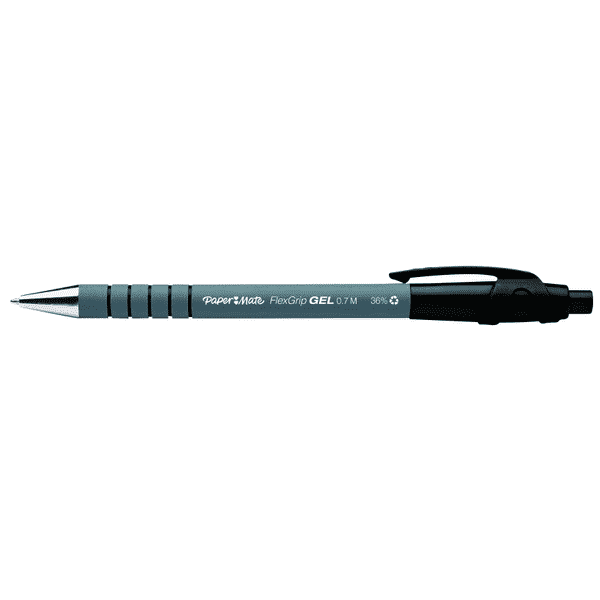 Paper Mate stylo gel, pointe moyenne 0,7mm, noir, paq. de 8 Stylo gel 
