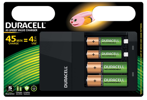 Chargeur de piles + 2 piles AA+ 2 piles AAA - Duracell