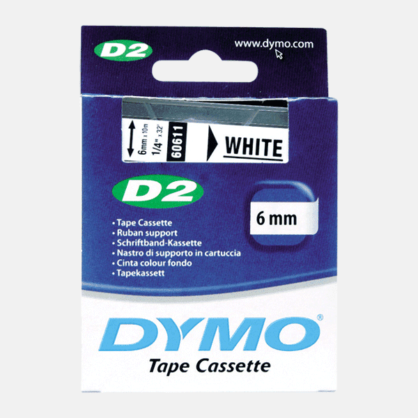 Ruban pour machine DYMO : 6mm