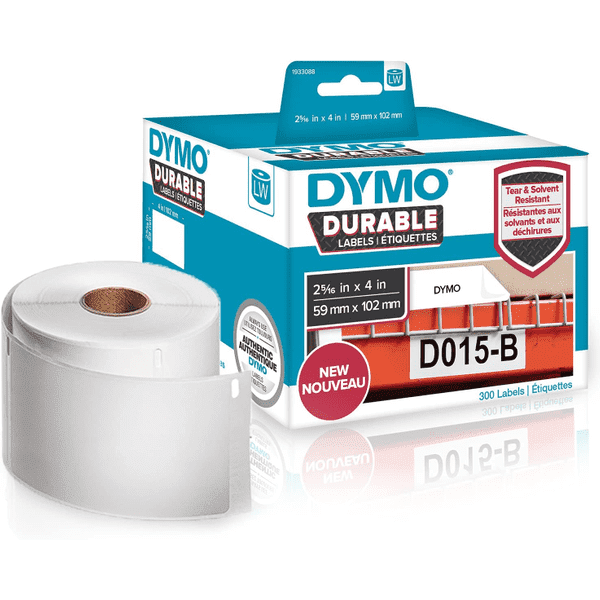 Étiquette adhésive LabelWriter plastique blanc - Dymo