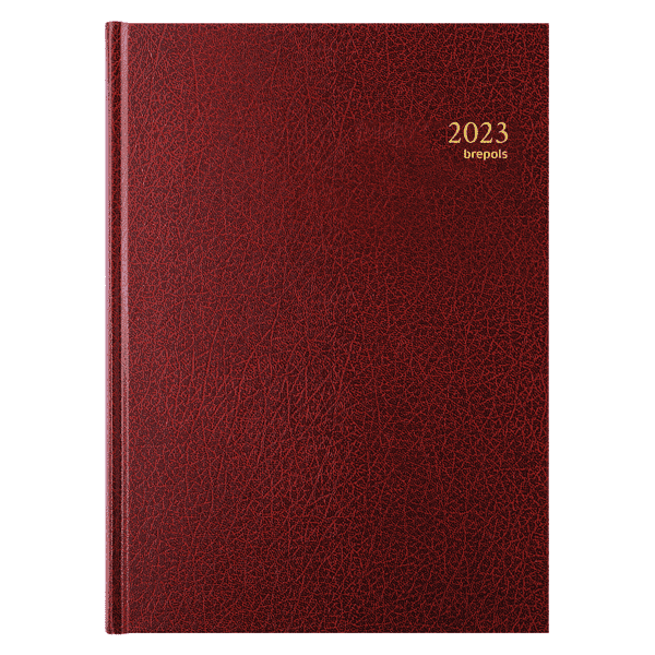 AGENDA BREMAX 1 JOURNALIER BORDEAUX RELIE 21x29cm *2023*