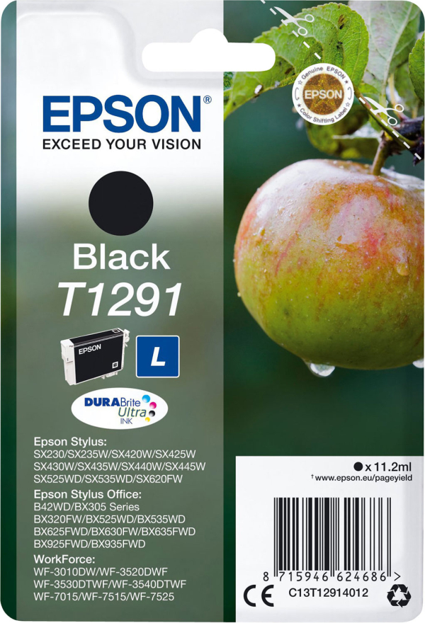Cartouche D'encre Générique Epson T1291 Noir Série Pomme