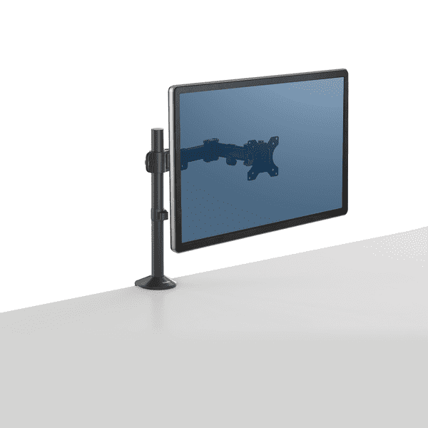 Bras support écran double Fellowes - à pince - 2 écrans - noir 