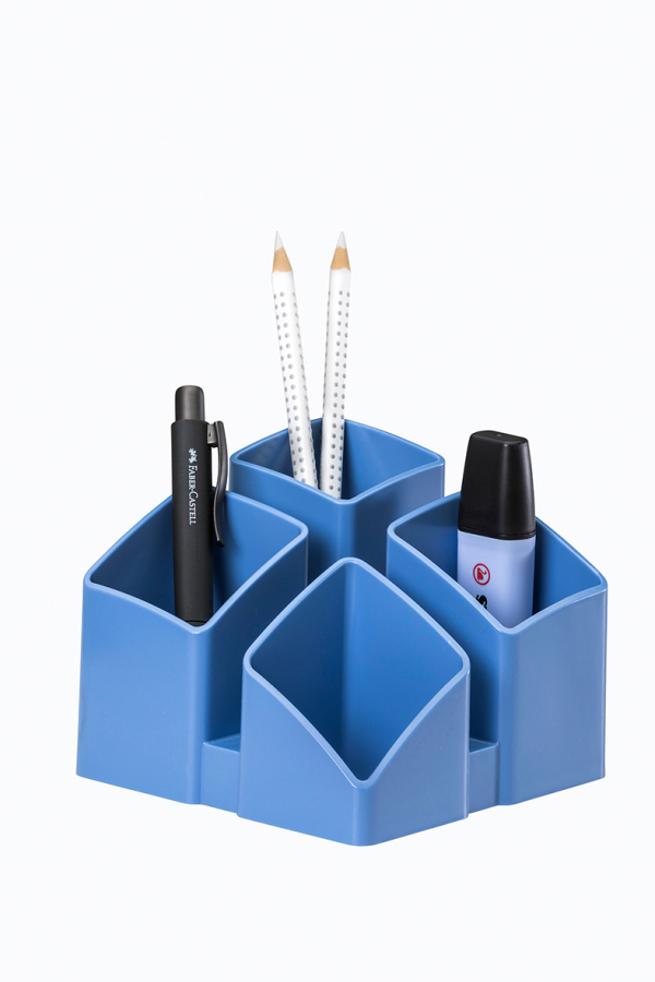 POT A CRAYON SCALA 4 COMPARTIMENTS BLEU POLAIRE