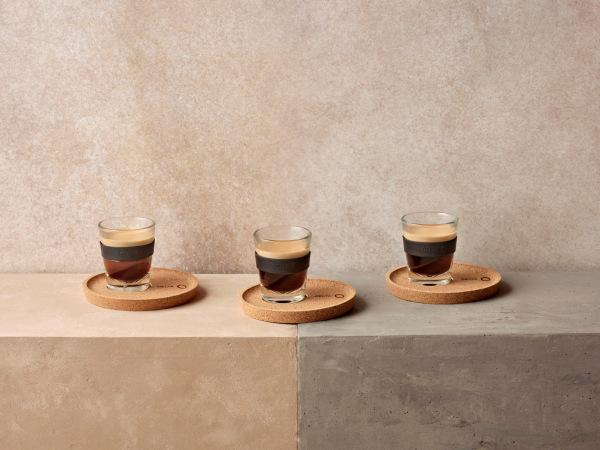 CADEAU - TASSE EN VERRE DELTA Q BUSINESS - boîte de 4