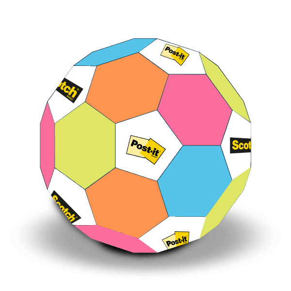 CADEAU- BALLON DE FOOT POST-IT