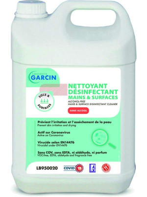 NETTOYANT DESINFECTANT MAINS ET SURFACES 5L