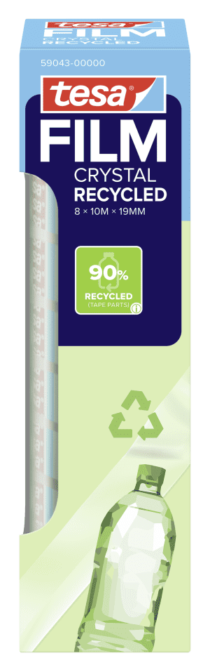 RUBAN ADHESIF CRYSTAL RECYCLED 19/10 TESAFILM TOUR DE 8 ROULEAUX