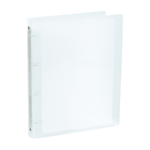 CLASSEUR POLYPROPYLENE 4 ANNEAUX O 25mm Translucide PERSONNALISABLE