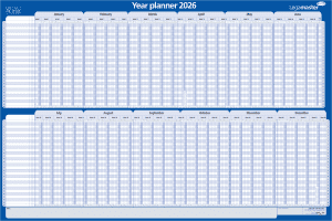 PLANNING CONGES ANNUEL CARTON LAMINE 60x90cm BNL LEGAMASTER *2026*