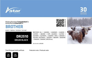 DRUM COMPATIBLE BROTHER DR-2510 15000 Pages ASTAR